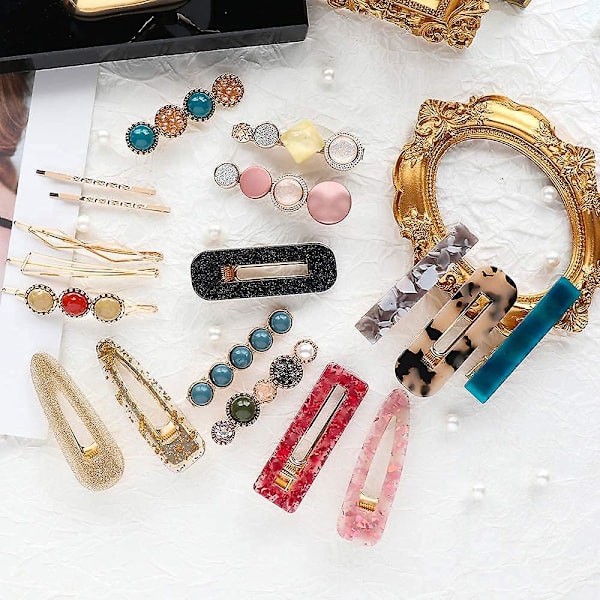 Pärl Hårklämmor, 28 St Pärl Hårspännen Akryl Resin Söta Handgjorda Bobby Pins Hårnål Huvudbonader Hårtillbehör Huvudbonader För Kvinnor Och Flickor