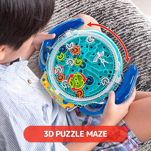 Gravity Maze Pusselspel för Barn i Åldrarna 4-8, Cool Rymdskepp Maze Toy Gear Control med Två Stål