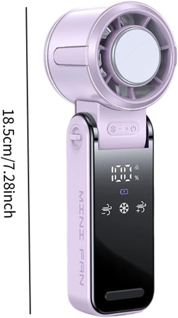 Mini Håndventilator Multifunktionel Sammenklappelig Personlig Ventilator til Arbejde for B, Lilla Purple