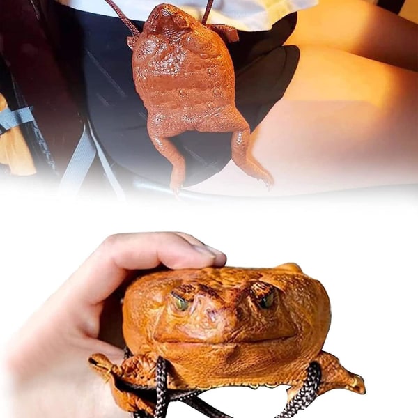Sukkerrørpadde lommebok | Førsteklasses håndlaget skinnpaddeveske Lucky Symbol for arbeid og reise