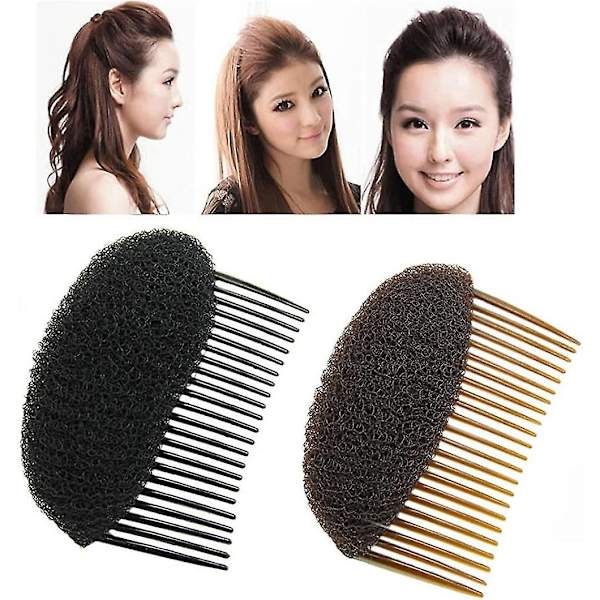 1 stk. Svart/brun farger å velge mellom Sjarmerende Bump It Up Volume Adds Do Beehive Hair Styler