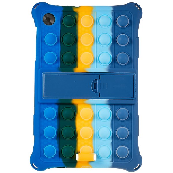 Tabletskydd för Lenovo Tab M10 HD Gen 2 TB-X306X med Pop-It Fidget Leksak, Stötskyddande Skal med PC-Stativ Colorful Dark Blue