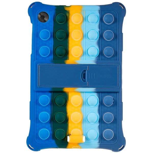 Til Lenovo Tab M10 Hd Gen 2 Tb-x306x Push Fidget Sensory Toy Tablet-etui Bubble Pop Stødsikkert dæksel med Pc Kickstand Colorful Dark Blue