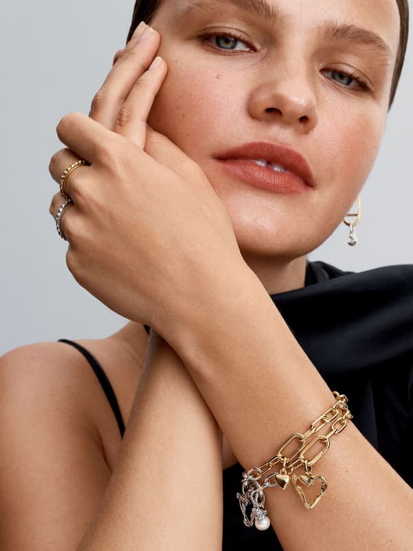 Pandora - P ME Pyramidering - 14k gullforgylling Circumference: 56mm