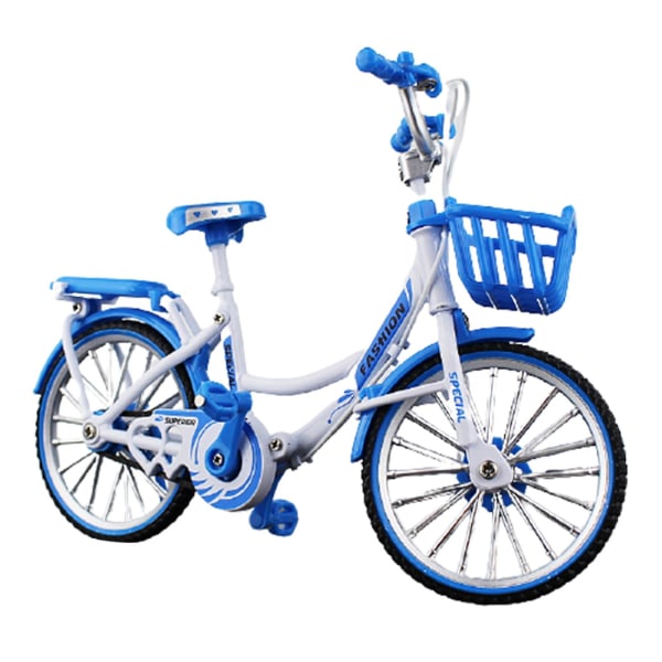 Minicykelmodell Leksak Legering Plast Downhill Mountainbikeleksaker Presenter för pojkar City Eco-friendly Bicycle Blue