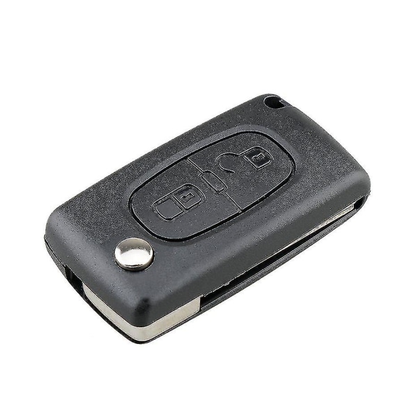 2-knaps nøgleskal kompatibel CE0536 Folding Flip Key til Peugeot 207 307 308 407 408 3008 5008