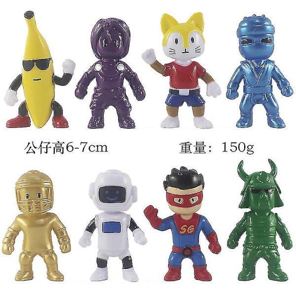 Stumble Guys Figur Toy Stumble Guys Figura Anime Action Figures Toy Set För Pojkar Pvc Modell Samling Leksaker Barn B