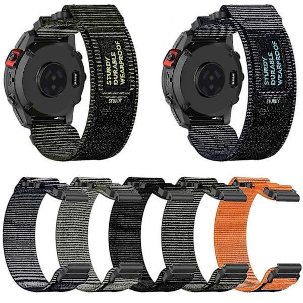 22 mm nylonklokkerem for Garmin Instinct Crossover Solar Army Green