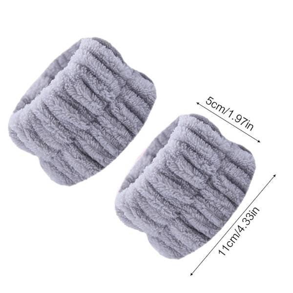 Makeup Ansigtsvaske Håndledsbånd Ansigtsvaske Håndrem Makeup Absorberende Håndledsbånd Ansigtsvaske Håndledsmanchet Piger Damer Grey