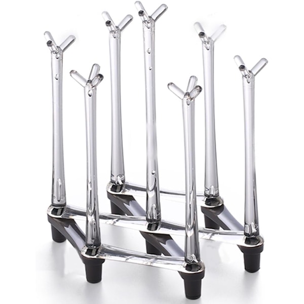Retractable Cup Drying Rack, Drinking Drying Dranier for Glass Bottle Dishes Plastic Mug Tree with Non-slip Bottom For Kitchen Countertop