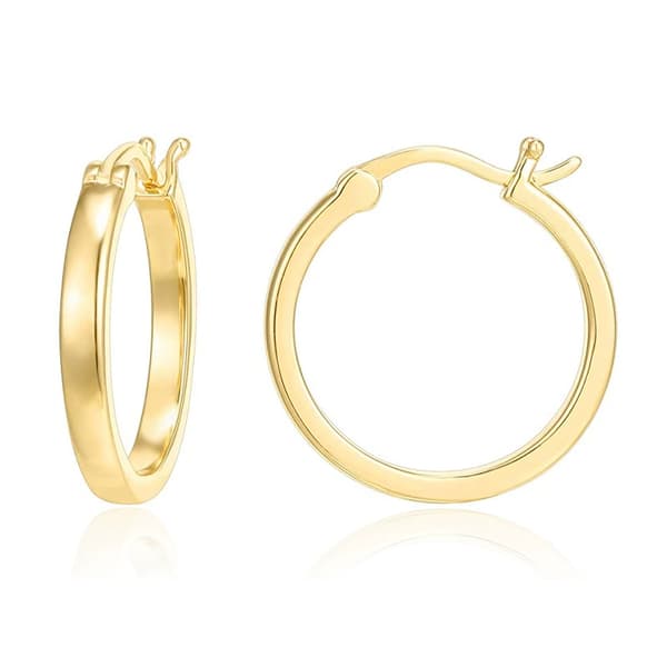 Guldpläterade 925 Sterling Silver Stift Lätta Örhängen Gold