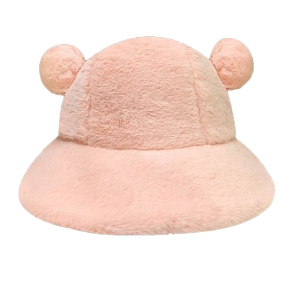 Spand med søde fiskerhat Vinter Hold Varme Sjov Leopard Print pink