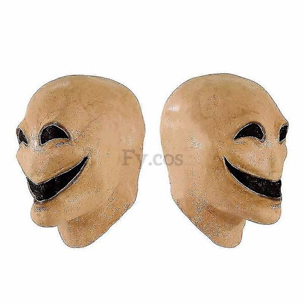 Smile No Face Man Latex Maskara Helhuvud Skräck Ansiktslös Förklädnad Cosplay Läskig Alien Hjälm Halloween Kostym Mask För Män Smile without a face