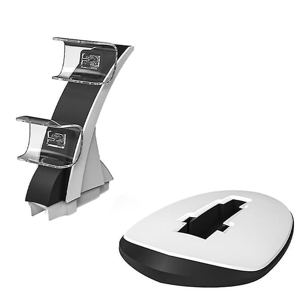 Dubbel snabbladdningsstativ Controller laddningsstation för 5 spelmaskinstillbehör Hy