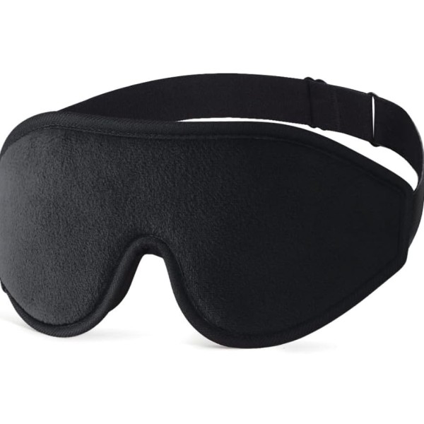 Søvnmaske, 3D Comfort Ultra Soft Premium øjenmaske til at sove, Bloker lys øjenskyggebetræk, justerbar rem Silk Foam øjenmaske for øjenbind
