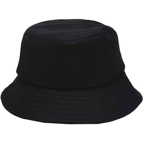Bucket Hat Kokoontaitettava puuvillainen aurinkorantahattu Kalastajahattu casual cap Ihanat Bomber-hatut naisille Miehille Poika Tyttö (musta)