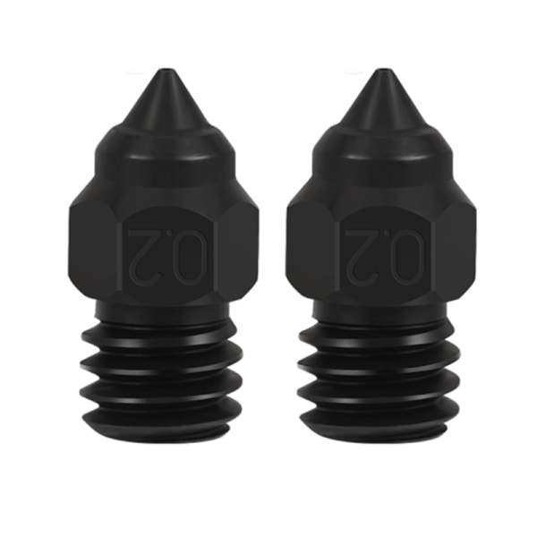 Hærdet stål 0,2 0,4 0,6 0,8 3D-printerdyse til Ender3 5Pro/ Ender3V2/CR6SE/CR10 Printdyser 2STK 0.2mm