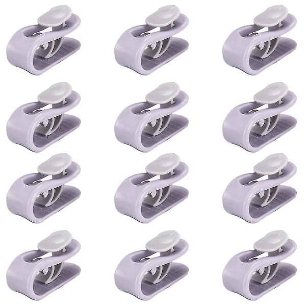 12 kpl pussilakananpidikkeet ja lakanatarttujat, set purple
