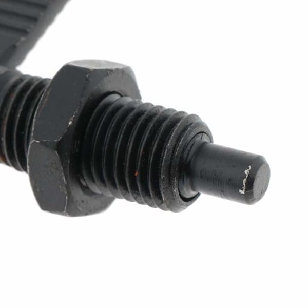 Indekseringsstift med spak og låsemutter, fingjenget M12 - M12 × 8
