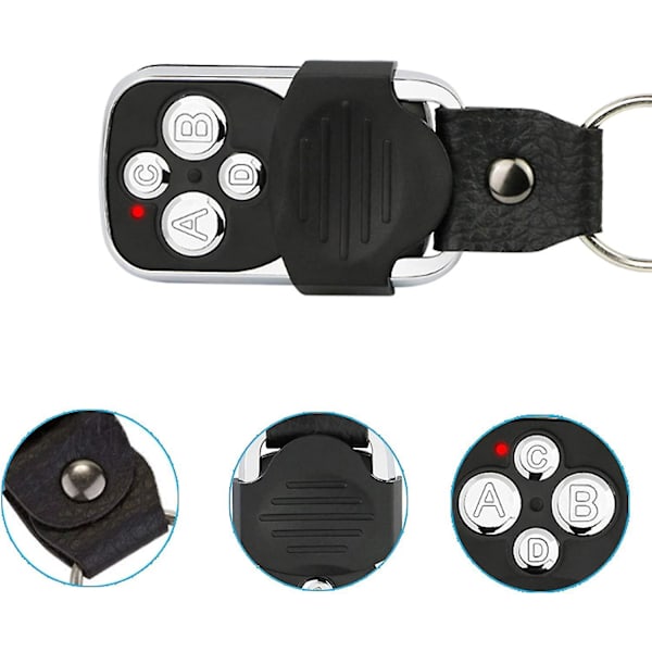Fjernbetjening [3 stk.], Elektrisk fjernbetjening, Til garageport Universal fjernbetjening 270-433.92mhz Med 4 duplikat knapper Hy