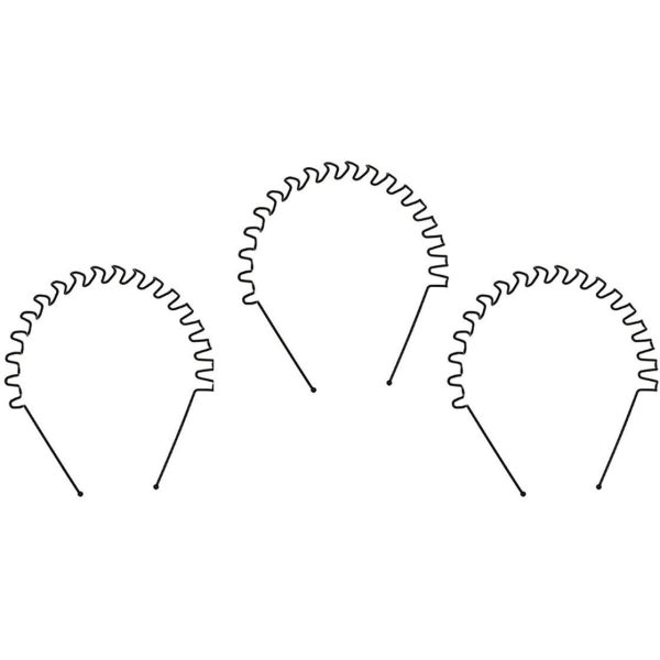 (Pakke med 3) Zigzag fleksibelt sportshårbånd skridsikkert Bølget sort metalbøjle-hårbånd Unisex-pige til mænds pandebånd Dametilbehør