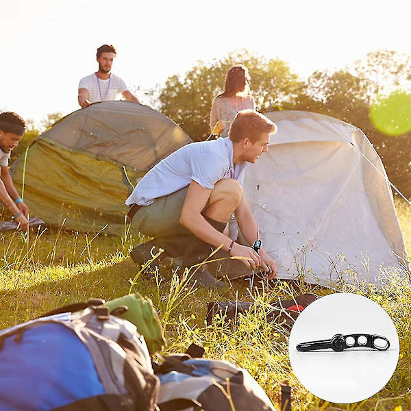 3 st U-formade spännen för utomhusparaplyrep armband tillbehör justeringsspänne U-formade stålspännen