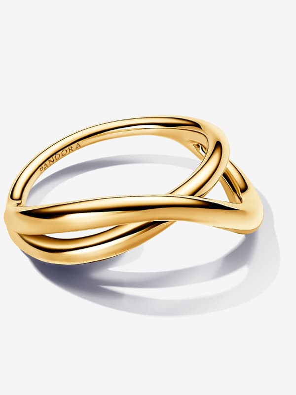 Pandora - Organisk Formet Infinity Ring - 14k gullbelegg Circumference: 52mm
