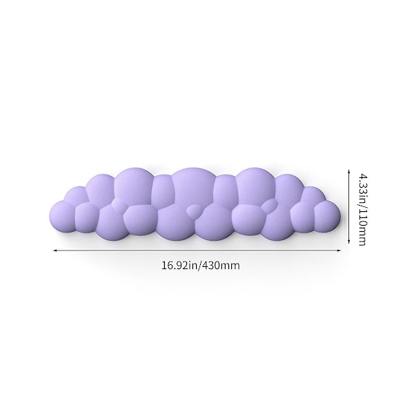 Cloud Keyboard Wrist Rest - Blødt læder memory foam håndledsstøttepude til nem skrivning smertelindring