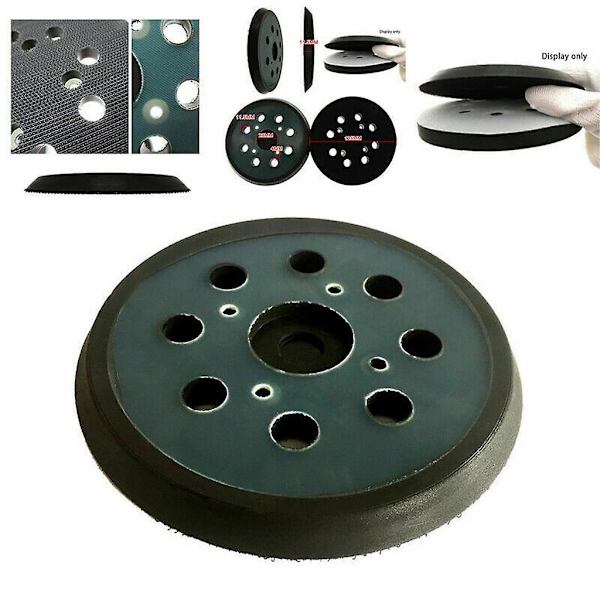 Lucy Wei 8-hulls slipeplate erstatningsplate, slipeplate for Makita Bo5031, M9204, Bo5021, Bo5041, eksentrisk slipemaskin (125 mm)