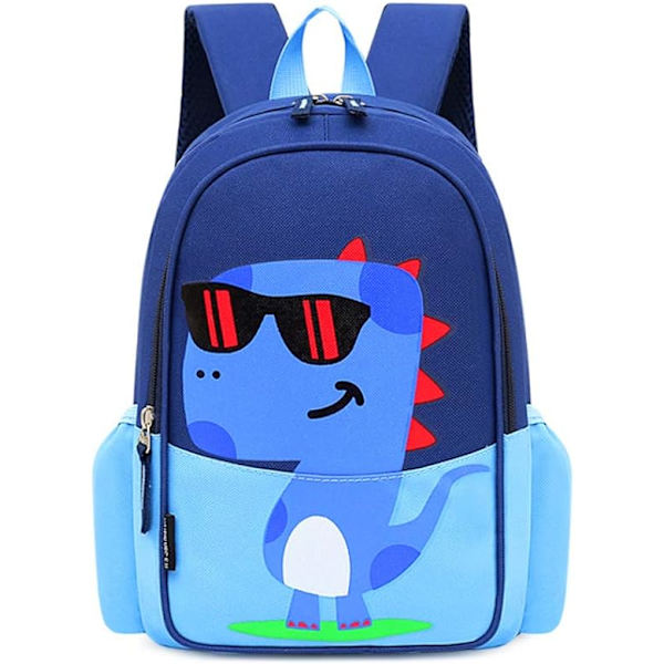 Lasten taapero esikoulu matkareppu Kindergarten Cool Cute Cartoon Schoolbag Reppu Yksisarvinen Violetti Reppu Kirjakassi Tytöille Pojille Vauva Dinosaur Blue