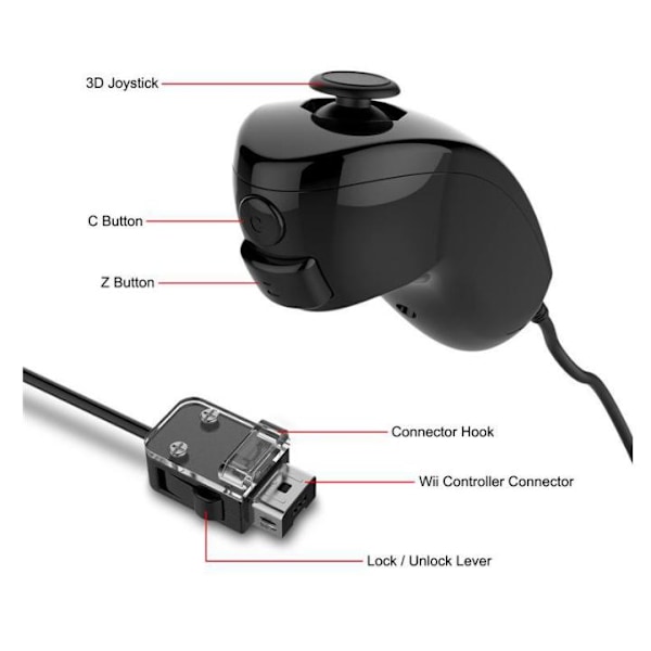 cbs Innebygd Motion Plus Trådløs Fjernkontroll Spillkontroll Joystick - White Joystick Only