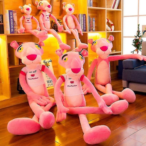 Pink Panther Plyschleksak Mjuk gosedjursdocka för barn Barn Flickor Kvinnor A Dressing 80cm
