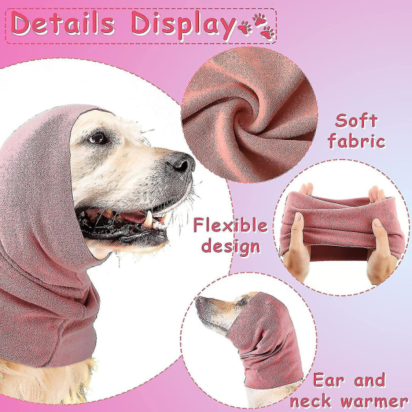 Dog Snood For Noise Dog Quiet Ear Covers Dog Ear Protectors For Dogs Cats Pets (small)(l) Hs