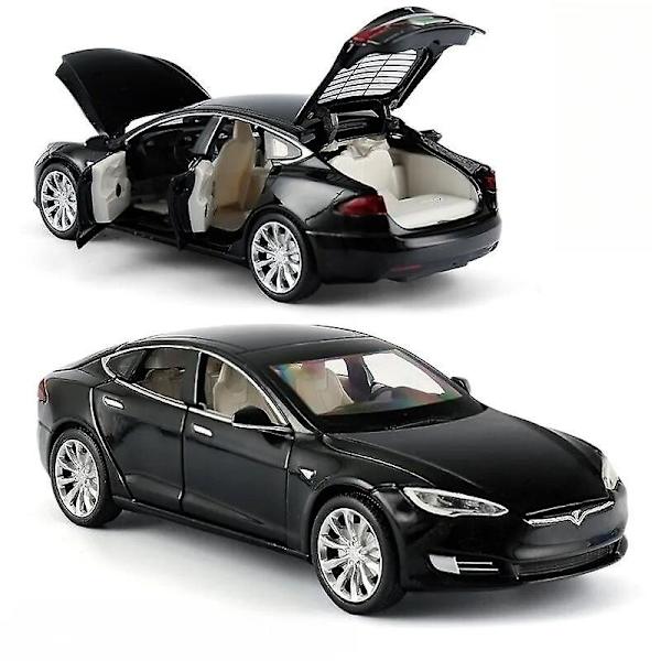 1/32 Tesla Model X 90d SUV Leikkiautomalli Valettu Metalli Miniatyyri Ääni & Valo Vetotakaisin 1:32 Kokoelma Lahja Pojalle Lapselle TESLA MODEL S Black