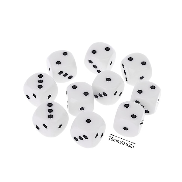 10 kpl 16 mm D3 kuusisivuista noppaahelmeä Dungeons & Dragon D&d Rpg Poly -pöytäpeliin
