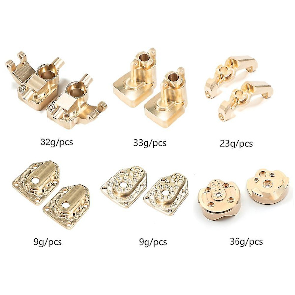 Høybelastnings messing portal styreknoke hus motvekt for Axial Utb18 Capra 1/18 Rc Crawle