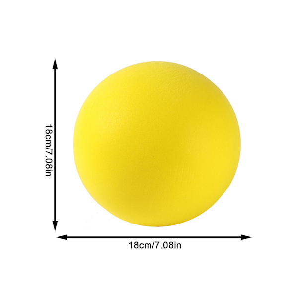 Mjuk Inomhus Tyst Boll För Barn, Speciell Elastisk Polyuretan Leksak För Inomhuslek, Icke-förstörande Kul. Gul Färg. 18cm. 145g Green