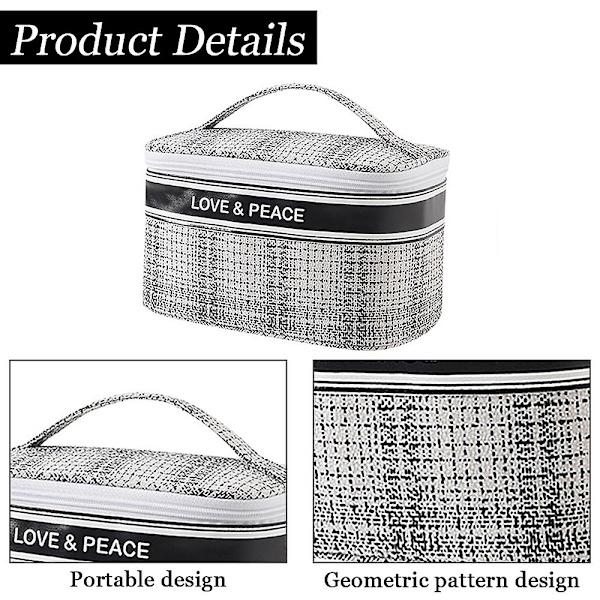 Makeup taske, rejse makeup organizer kosmetik tasker White