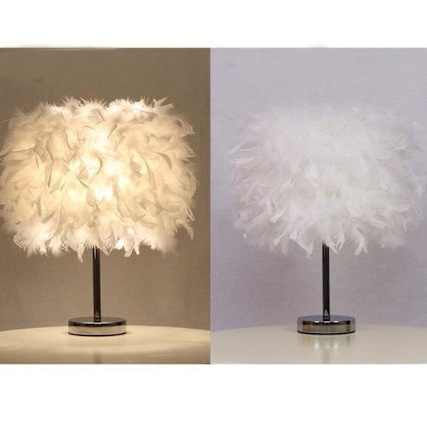 Höyhenlampu - Vintage - Valkoinen