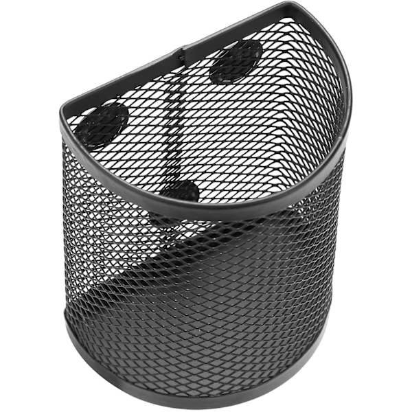 Magnetisk blyantholder, 2 rum net rustfrit stål pen kurv, metal skrive redskab opbevaring arrangør kompatibel med whiteboard, tavle,