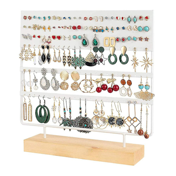 Örhänge Stativ Display Rack 3-lager Örhänge Stud Hållare Smycken Organizer