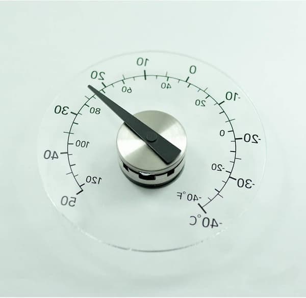 Utendørs termometer selvklebende, dører og vinduer transparent vanntett termometer uten batteri