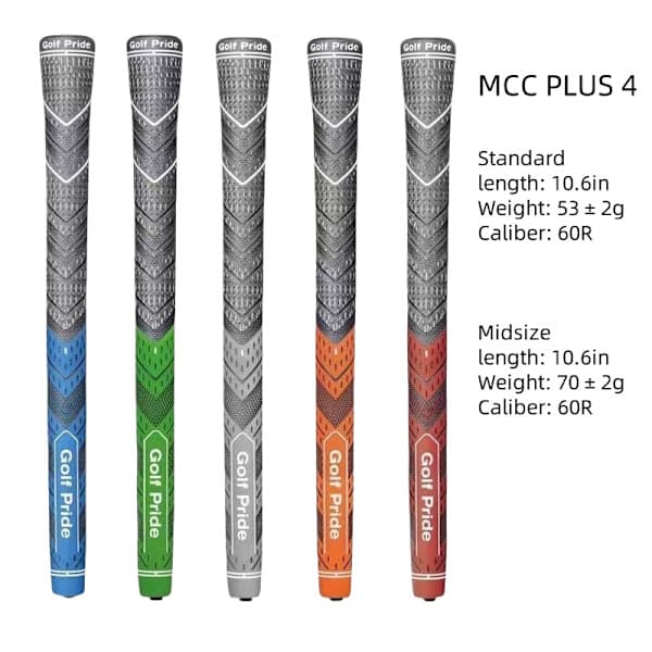 13 st Golf Pride MCC PLUS 4 Golfgrepp Standardstorlek Mellanstorlek Blå Standard Blå Standard Blue Midsize