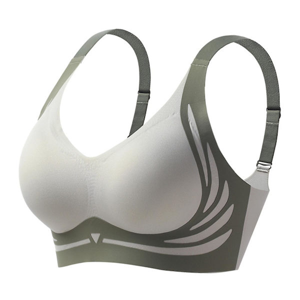 Løftende Anti-Sagging Trådløs Push-Up BH Maskinvaskbar Komfort Underundertøj til Matchende Tøj Mint Green L