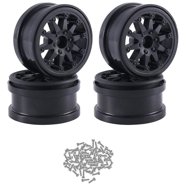 4 stk. Plastik Beadlock 2.2 Hjulnav Hjul Fælg Til 1/10 Rc Crawler Bil Axial Scx10 Wraith Capra Rr10