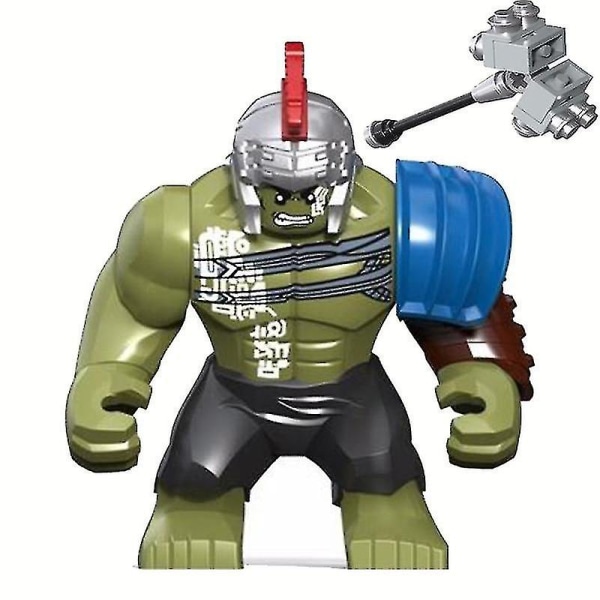 Super sankari rakennuspalikkalelut, koottu rakennuspalikka humanoidimallilelu Hulk-200003886