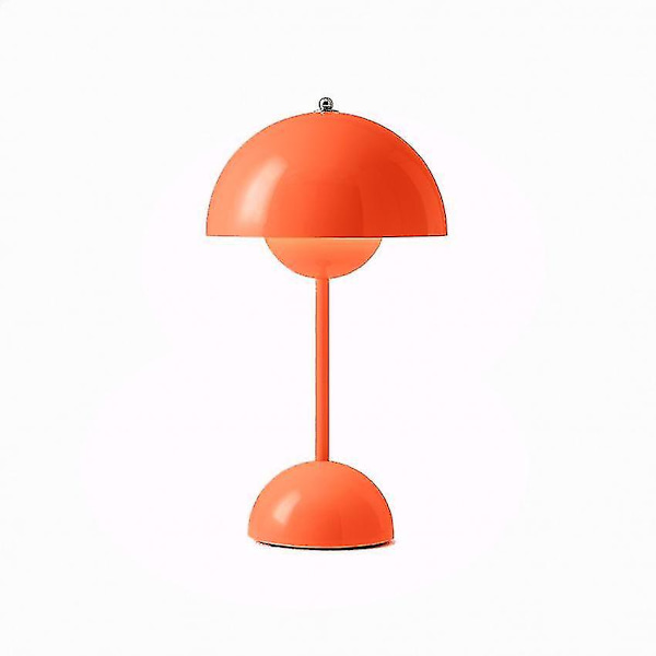 Nordisk sopp nattlys LED blomsterknopp bordlampe USB nattbord bryllupsrom skrivebord enkel dekorasjon Orange USB Rechargeable