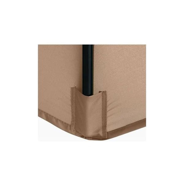 Erstatningstrekk til parasoll, 8 spiler, 3 m, vanntett, UV-bestandig, erstatningsstoff, beige