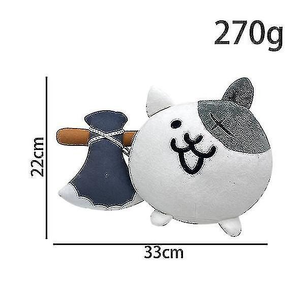 2023 22cm The Battle Cats Pehmolelut - Ihastuttavat Pehmeät Täytetyt Piirroskissanuket Lapselle Syntymäpäivä- ja Joululahjaksi