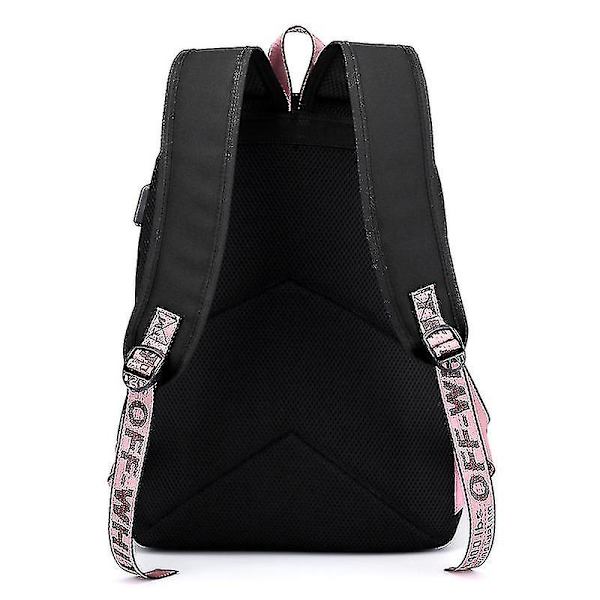 2024 USB-ladattava reppu Blackpink-reppu Opiskelijan koululaukku